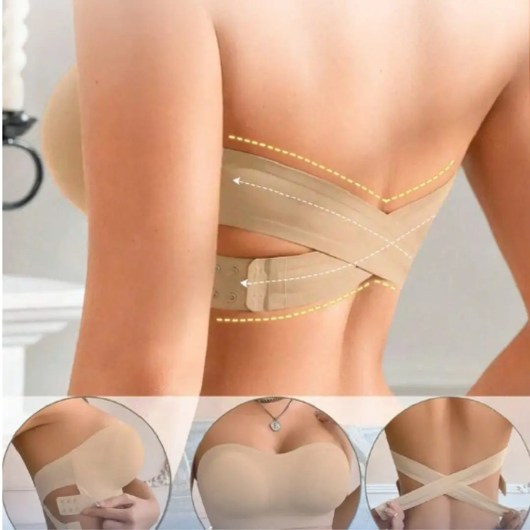 Brasier Push-up Invisible con Tirantes Cruzados